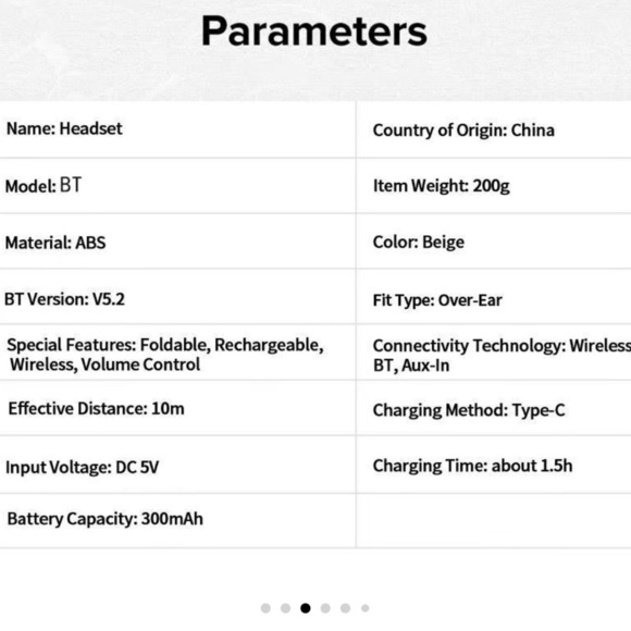 Wireless Over-Ear Headphones - Cream - Picture 3 of 7